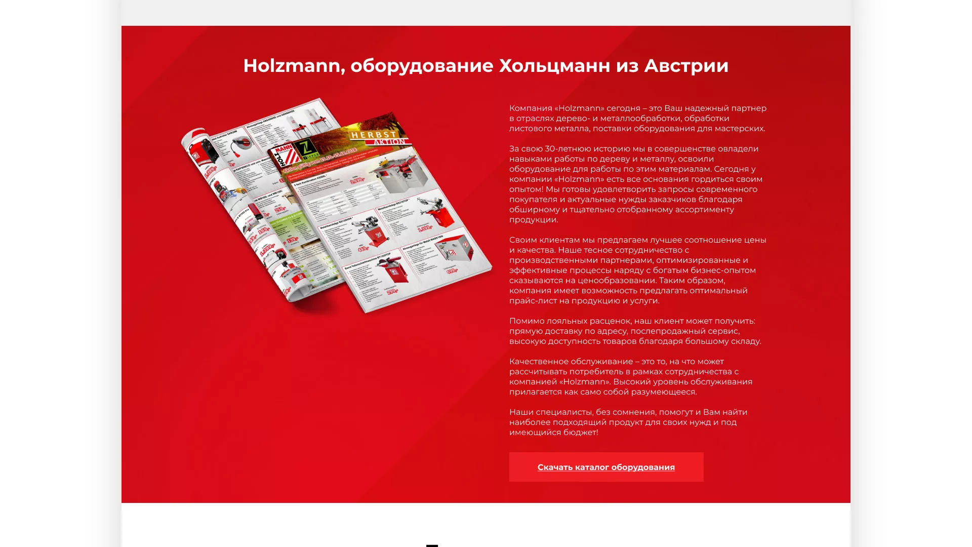 Создание сайта компании «HOLZMANN Maschinen GmbH» в Шахунье
