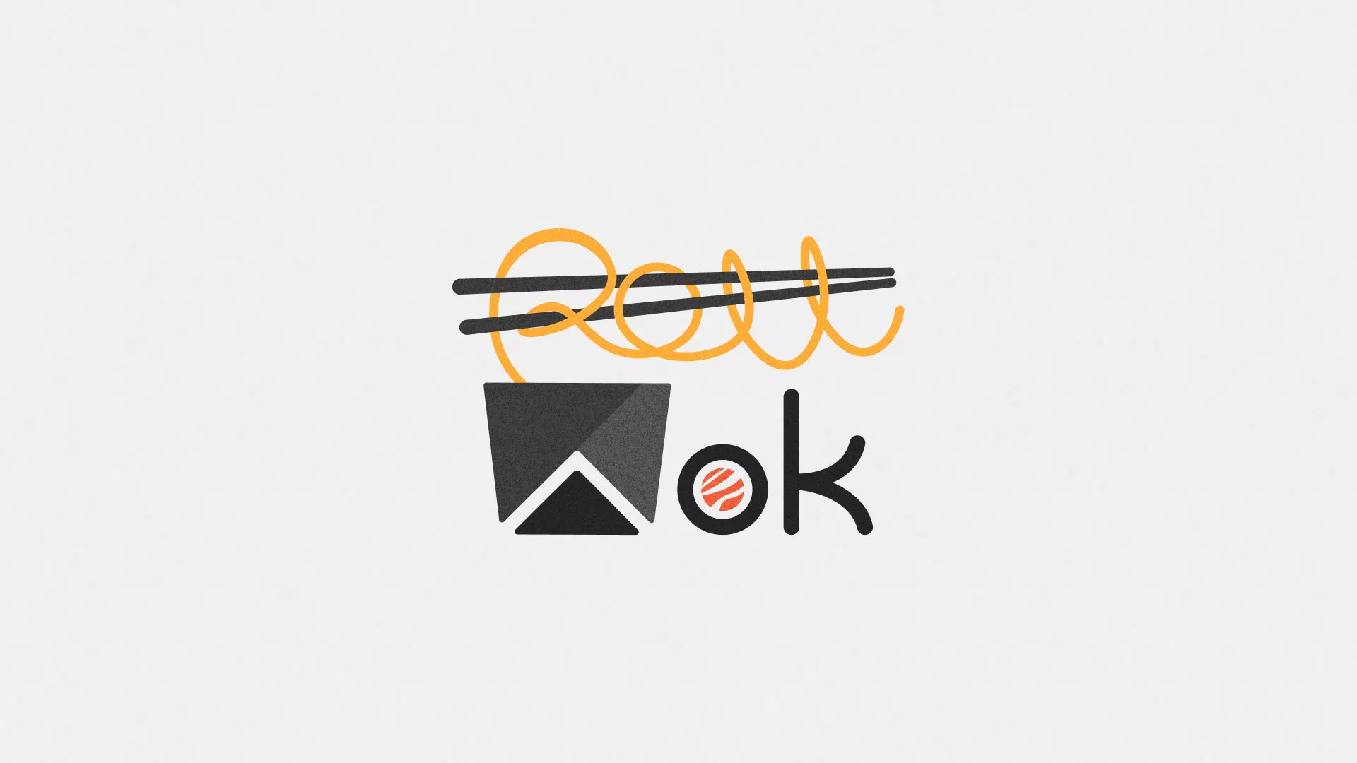 Разработка логотипа суши-бара «Roll Wok Club» в Шахунье